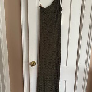 Elegant Olive Green Maxi Dress